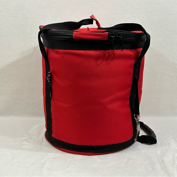 NCAA Utah Utes Large Red Rawlings Collegiate Cooler Baseball Bucket Bag 15”x14”. - Picture 5 of 16